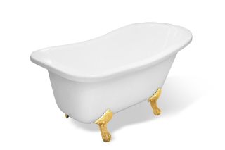 Ванна из литьевого мрамора Эстет Carskaya silk ФР-00014625 150x73см белый матовый